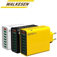 65W Multi Ports USB Charger Fast Charging Type C Phone Chargers For iPhone 16 Samsung Xiaomi 14 Huawei Quick Charge 3.0 Adapter