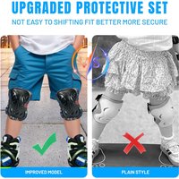 6 in 1 Protective Gear Set, Include Knee Pads Wrist Guards Elbow Pads, Skating Cycling Bike Rollerblading Scooter Inline Skating