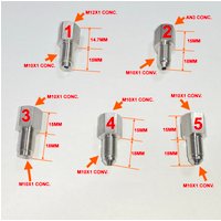 M10 M12 AN3 Stainless Brake Line Adapter, Adaptor, Connector, Coupling, Reducer Fitting, Male to Female