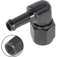 6AN Female Hose Barb Fitting Adapter 90 Degree AN6 To 5/16 Inch Aluminum Alloy For Fuel Water Air Fluid Lines Strong Leakproof