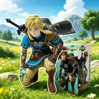 Seller 12cm Legend Of Zelda Anime Link Kingdom Of Tears Squatting Position Statue Game Pvc Handheld Models Dolls Ornaments Gifts