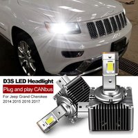 2xCANbus LED Headlight D3S D3R 70w High/Low Bulb Kit to Replace HID Conversion Lamps For Jeep Grand Cherokee 2014 2015 2016 2017