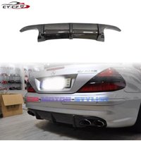 Suitable for 2003-2006 Mercedes-Benz SL Class R230 SL55 Upgraded Carbon Fiber Rear Lip and Rear Diffuser