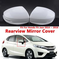 Rearview Mirror Housing Side Mirror Cover With Signal Lamp Hole Fit For Honda Fit Jazz 2014 2015 2016 2017 2018 Car Accessories