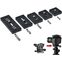 Universal Metal Quick Release Plate For Benro Arca Tripod Ballhead Camera Tripod Adapter Mount Plate Board PU 50-100