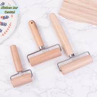 【Small Rolling Pin T Shape Wooden Dough Durable Manual Pizza Baker Roller Kitchen Baking Crush Nuts Crackers Utensils】