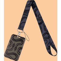 Black Snake Lanyard Card Holder Neck Strap For Key ID Card Cell Phone Straps Hanging Rope Badge Holder Accessories