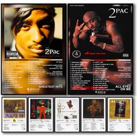 2Pac Music Album Cover Aesthetic Pictures Pop Hip Hop Rapper Tupac Posters For Room Modern Canvas Painting Art Wall Home Decor