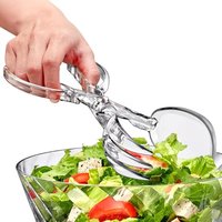 Salad Scissors And Tongs 1Pc Transparent Plastic Reusable Food Safe Kitchen Tools For Chef BBQ Outdoor Cooking Buffet Party Cate