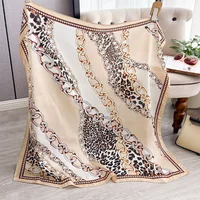 2026 New Arrival 90cm Luxury Printed Neck Scarf Retro Floral Square Scarf Foulard Hijabs for Women