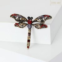 Vintage Dragonfly Brooch Perfect Accessory for Adding Glamorous Charm To Blouses, Dresses, Coats and Daily/Chic Outfits