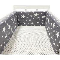 200x30CM Nordic Stars Baby Bed Thicken Bumpers Zipper Design One-piece Crib Around Cushion Cot Protector Pillows Bedding Sets