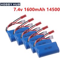 7.4V Battery For Wltoys WL917 RC Boat Accessories 14500 7.4v 1600mah Li-ion Battery Jst Plug for Vehicles RC toys Parts