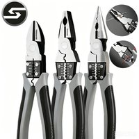 CR-V Steel Multifunctional Wire Stripping Pliers Heavy Duty Needle Nose Diagonal Cutters Electrician Hand Repair Tools