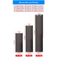 Water Filter Parts 20*4.5inch Jumbo Standard Stainless Steel Cartridge 1 micron/ 5 micron/ 50 micron/75 micron/270 micron/400um
