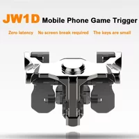 JW1D Mobile Phone Gamepad Controller 4 Fingers Game Trigger for PUBG Aim Shooter L1R1 Alloy Key Button for IOS Android Universal