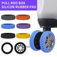 8pcs Travel Luggage Caster Shoes Reduce Noise Trolley Box Casters Cover Silicone Suitcase Wheels Protection Cover Reduce Noise