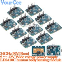 10pcs/1pc LD2410C 24Ghz Human Presence Sensor HLK-LD2410C Millimeter Wave Radar Module Non-contact Heartbeat Motion Detection