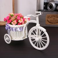 Tricycle Shaped Flower Basket Wedding Party Ceremony Decoration Bike Flower Storage Container