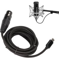 Recording Line Type C Microphone Cable USB C to XLR Female Cable Low Noise HIFI Plug and Play USB C Microphone Cable for Windows