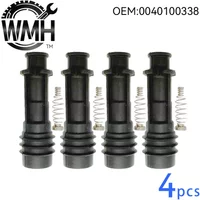 4Pcs Ignition Coil Rubber Boot 0040100338 1208020 With Spring For Opel 1.2/1.4