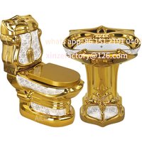 Customizable Gold Toilet Electroplating Ceramic Super Swirl Water Saving Deodorant Deluxe Toilet Color Toilet