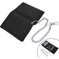 1pc men's wallet with anti-theft chain zipper, travel and sports fabric wallet, three fold small wallet suitable for teenagers,