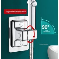 Shower Head Holder Wall Mounted Self-adhesive Shower Rack Adjustable Rotatable Handheld Bracket Bathroom Accessories
