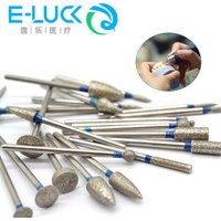 6pcs/Set Dental Diamond Grinding 2.35mm HP Sintered Diamond Burs Dentistry Burs Cutting Drills Dentist Lab Material