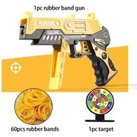 Match and shoot rubber band gun toy, pistol competitive shooting game rubber band pistol