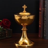 Holy Grail, Holy Box, Rosary, Rosary, Gold-plated Liturgical Supplies, Holy Communion Cup, Mass Supplies image 3