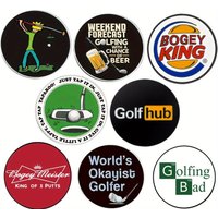 8 counts Funny Happy Gilmore Golf Ball Marker Sets, Funny Golf Accessories for Men Golfers Birthday Retirement Fathers Day