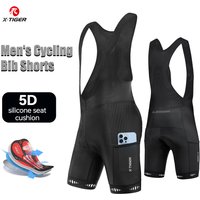 AliExpress X-TIGER Men's Cycling Bib Shorts 5D Padded 3 Pockets Breathable Quick Dry Road Mountain Bike Pants For Long Rides