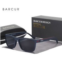 BARCUR Design TR90 Sunglasses Men Polarized Light Weight Sports Sun Glasses Women Eyewear Accessory Oculos UVAB Protection