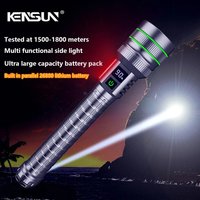 Super Bright Spotlight Long Range LED Flashlight With 26800 Parallel Battery Rechargeable Lamp Tactical Torch Waterproof Lantern