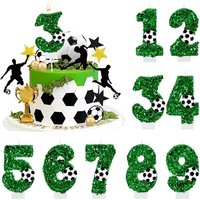 Shower Candles Sports Theme Football Candles - Soccer Birthday Cake Decorations Cupcake Toppers Cake Decorating Supplies