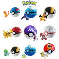 Aниме Pokemon Pikachu Mewtwo Action Figure Explode Ball Game Elf Ball Model Anime Figure Doll Toys For Pokémon Children Toy Gift
