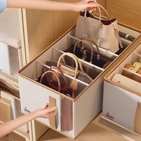 Foldable Women'S Handbag Storage Box-Organizer with Open Compartments,Space-Saving Design for Tote Bags,Backpacks,Shoes&Clothes