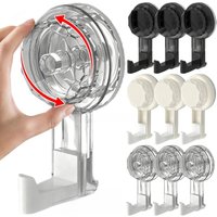 Black Vacuum Hooks Powerful Suction Cup Reusable Storage Hook Heavy Duty Bathroom Kitchen Hanger Traceless Clothes Wall Hook
