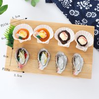 Kitchen Dining Hotel Restaurant Store Decoration Artificial Simulation Oysters Seafood Scallops Conch Shells Food Model 5pc/lot