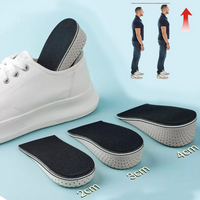 3-4cm Memory Foam Insoles for Shoes Men Height Increase Templates Breathable Sweat-absorbent Insoles for Feet Running Accessorie