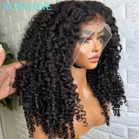 100% Human Hair 13x6 Kinky Curly HD Lace Frontal 350/450 Density Wigs 13x4 4x4 Glueless Front Curly Wig 16-36 Inches Kinky Curly