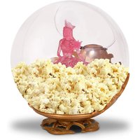 Crystal Ball Girl Popcorn Bucket Glowing Light Up Princess Ornament Magical Witch Creative Design Home Decor Candy Storage Gift