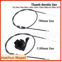 7/8" 22mm ATV Quad Throttle Lever Thumb Control Assembly with Accelerator Cable Motorcycle Modification Tools