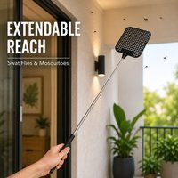 Fly Swatter 1/2/5 Pack Black Stainless Steel Mosquito Swatter Expansion Design for Insect Control Home Garden Use
