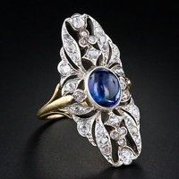 Huitan Luxury Two Tone Female Rings for Wedding Anniversary Party Oval Blue Imitation Opal Stone Rings Gorgeous Lady Jewelry