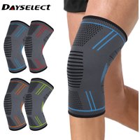 1Pcs Elastic Knee Pads Silicone Anti-slip Knitted Breathable Nylon Sports Fitness Kneepads Basketball Volleyball Outdoor Sports