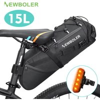 NEWBOLER Bike Saddle Bag Waterproof MTB Road Bicycle 15L Large Capacity Cycling Bag Foldabe Tail Rear Bag Trunk Accessories