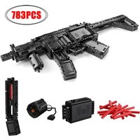 WW2 Military Series Rifle Gun K98 MP5 QBZ95 M4 Desert Eagle Weapon Building Blocks Pistol Machine Can Shoot Bullet Bricks Toys