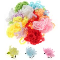 ICERIO 2m/Pack Eggstacy Yarn Fly Tying Material Synthetic Fiber Egg Yarn For Egg Fly Nymphs Streamers Salmon Trout Fishing Lure